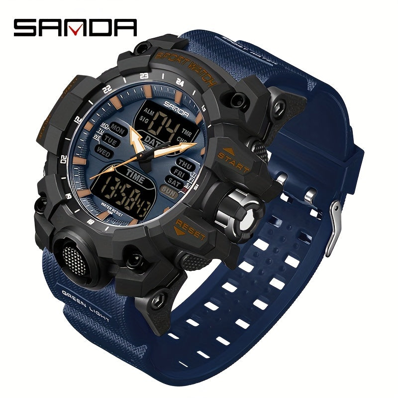 SANDA Fashion Men's Waterproof Multi Functional Watch