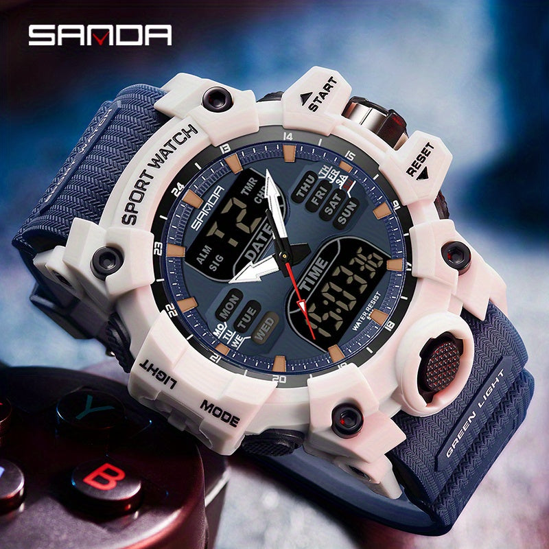 SANDA Fashion Men's Waterproof Multi Functional Watch