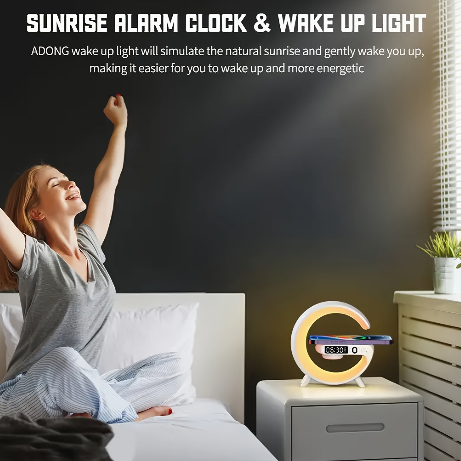 Wireless Charging Speaker With Large G Atmosphere Lamp