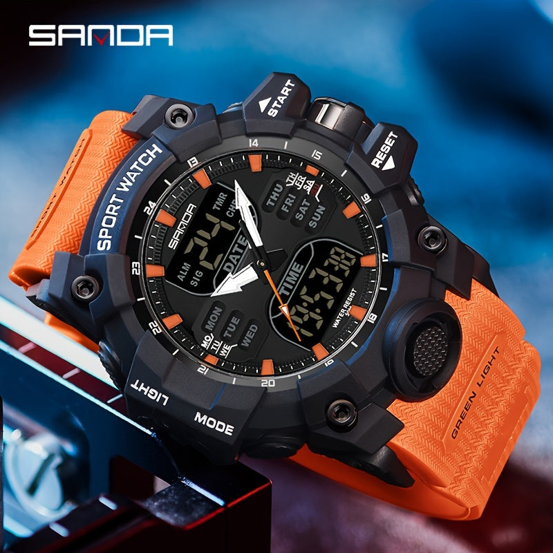 SANDA Fashion Men's Waterproof Multi Functional Watch