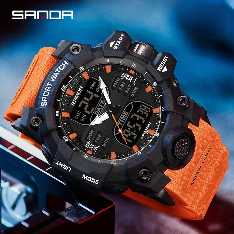 SANDA Fashion Men's Waterproof Multi Functional Watch