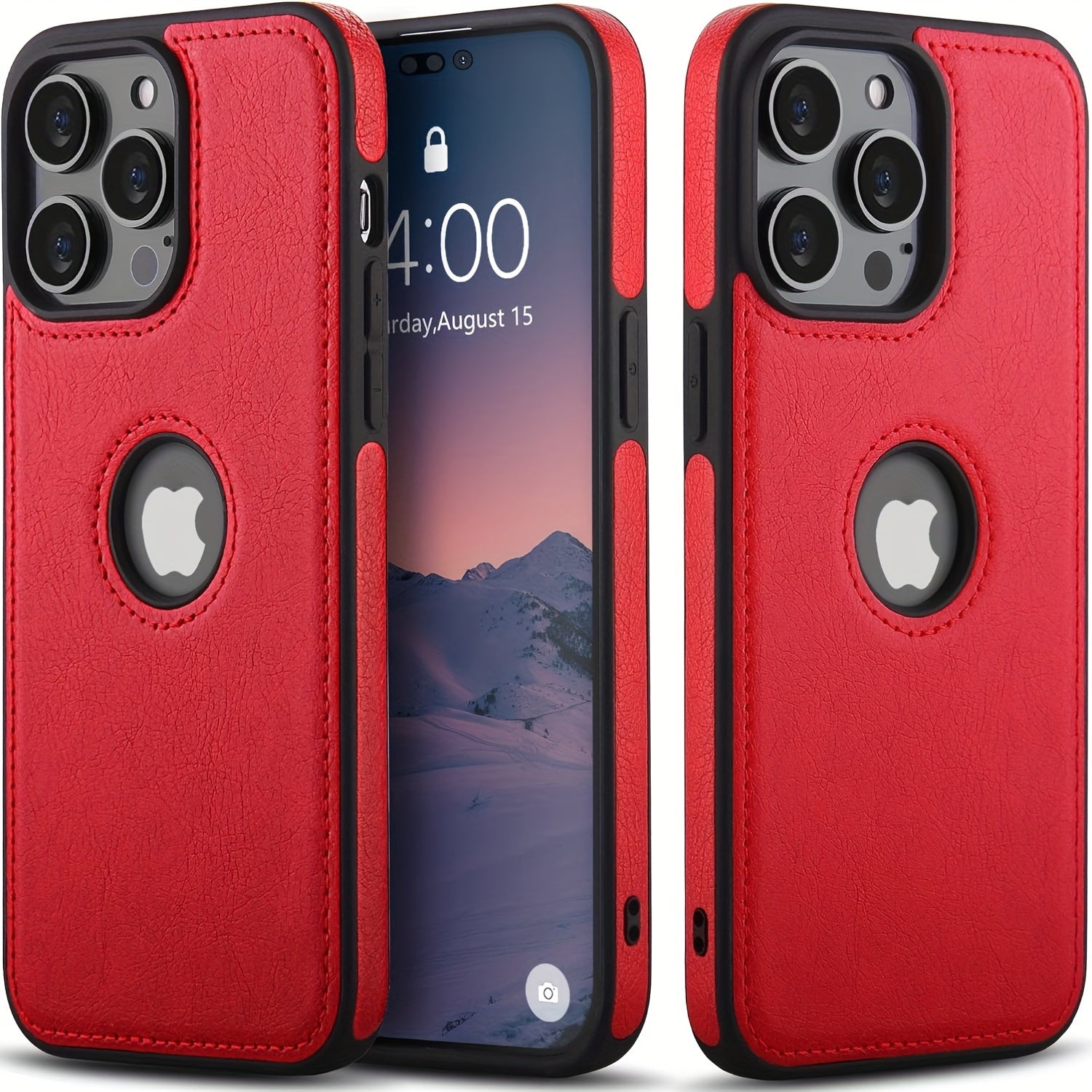 For IPhone 15 14 13 Pro Max 12 11 X XR XS MAX 7 8 Plus Faux Leather Case