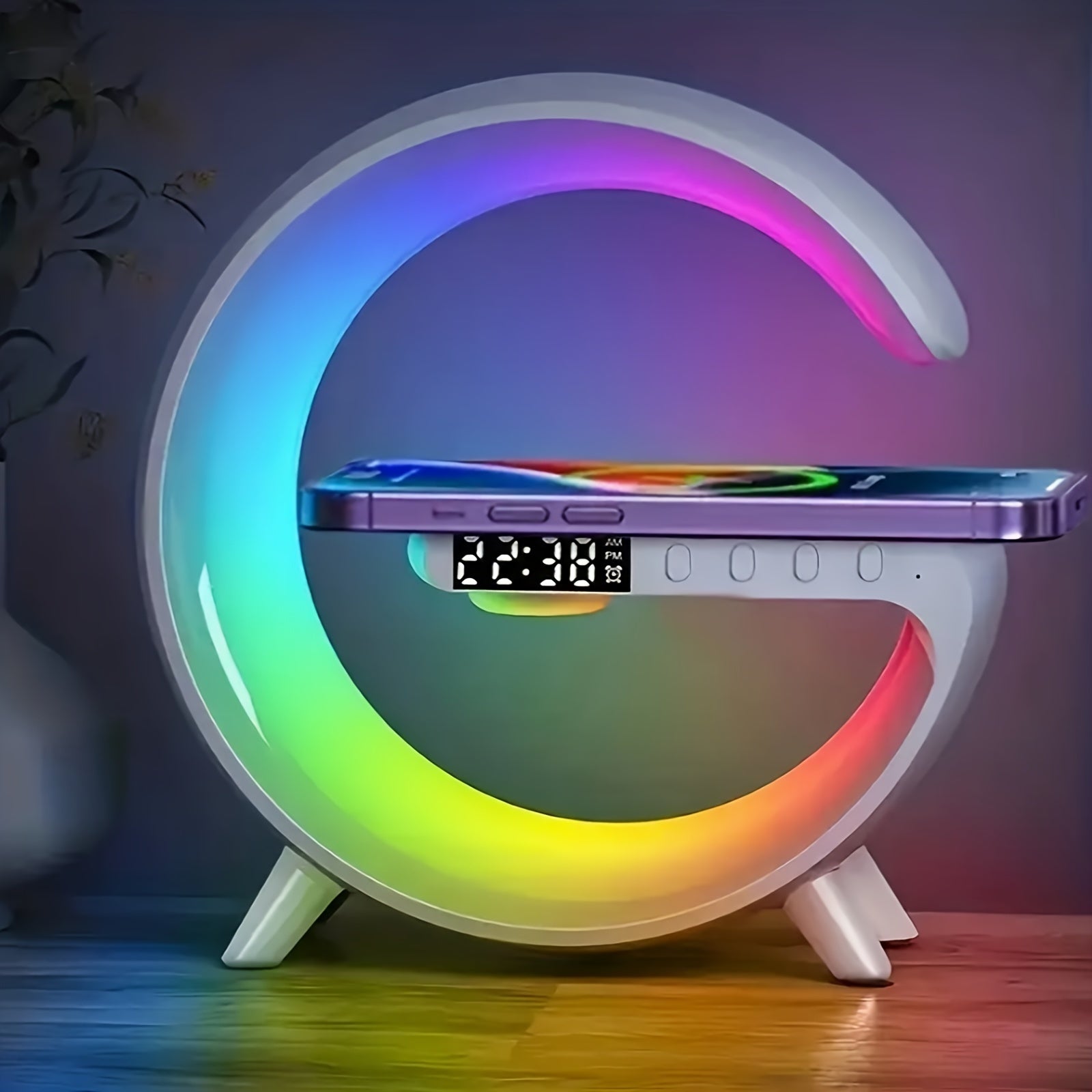 Wireless Charging Speaker With Large G Atmosphere Lamp