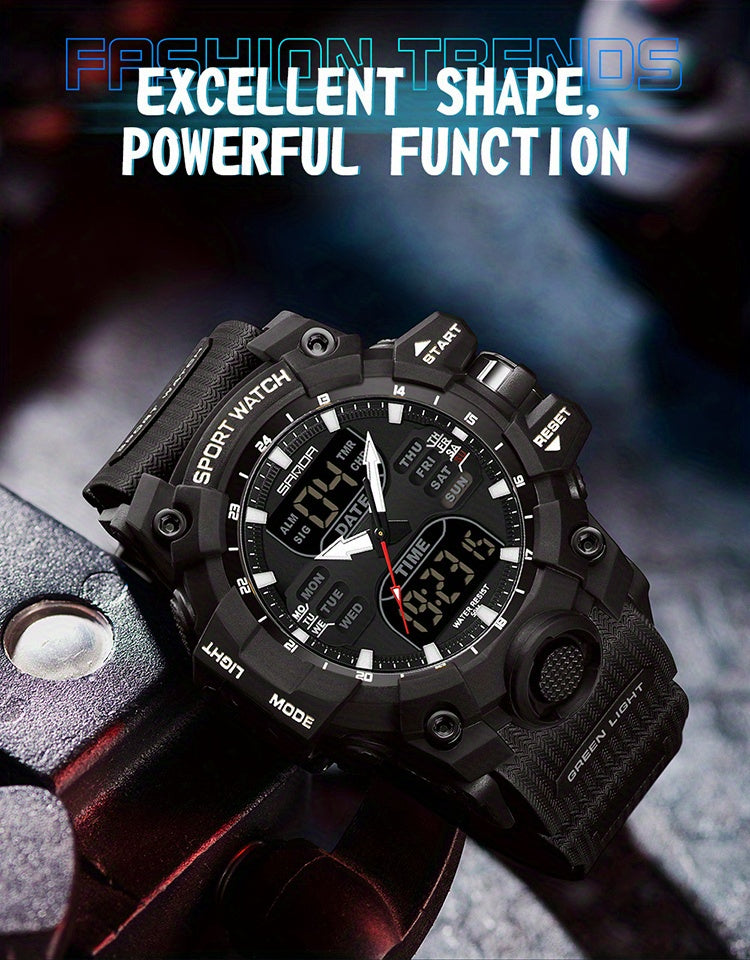 SANDA Fashion Men's Waterproof Multi Functional Watch