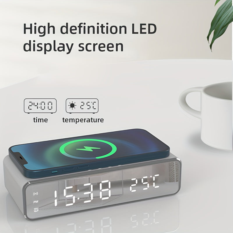 Wireless Charger - Led clock + Thermometer