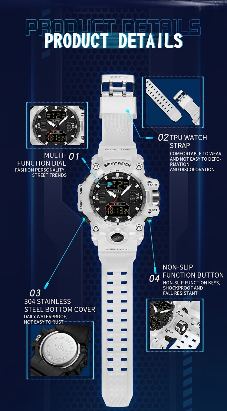 SANDA Fashion Men's Waterproof Multi Functional Watch