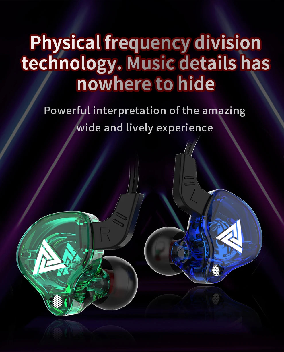 QKZ AK6 In Ear Earphone 6 Dynamic Driver Unit Headphone With Mic