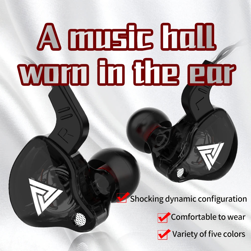 QKZ AK6 In Ear Earphone 6 Dynamic Driver Unit Headphone With Mic
