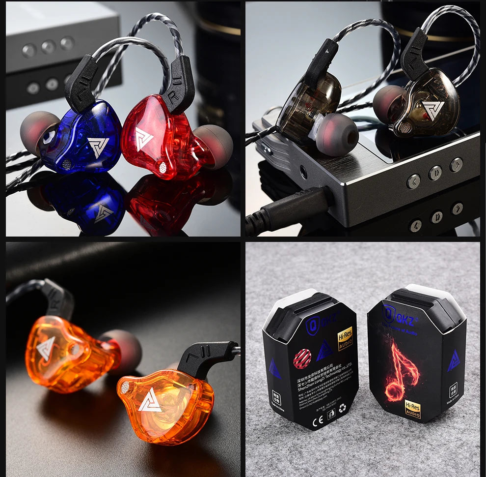 QKZ AK6 In Ear Earphone 6 Dynamic Driver Unit Headphone With Mic