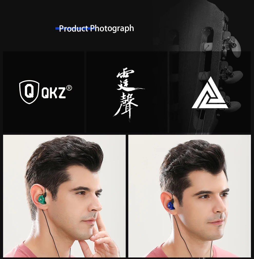 QKZ AK6 In Ear Earphone 6 Dynamic Driver Unit Headphone With Mic