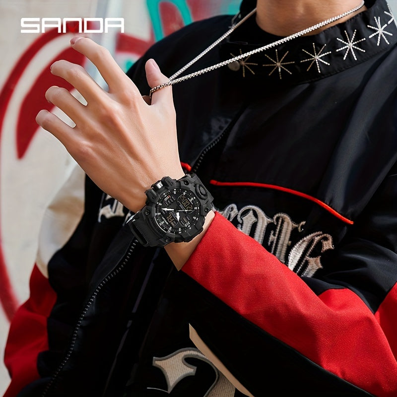 SANDA Fashion Men's Waterproof Multi Functional Watch
