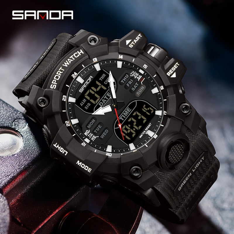 SANDA Fashion Men's Waterproof Multi Functional Watch