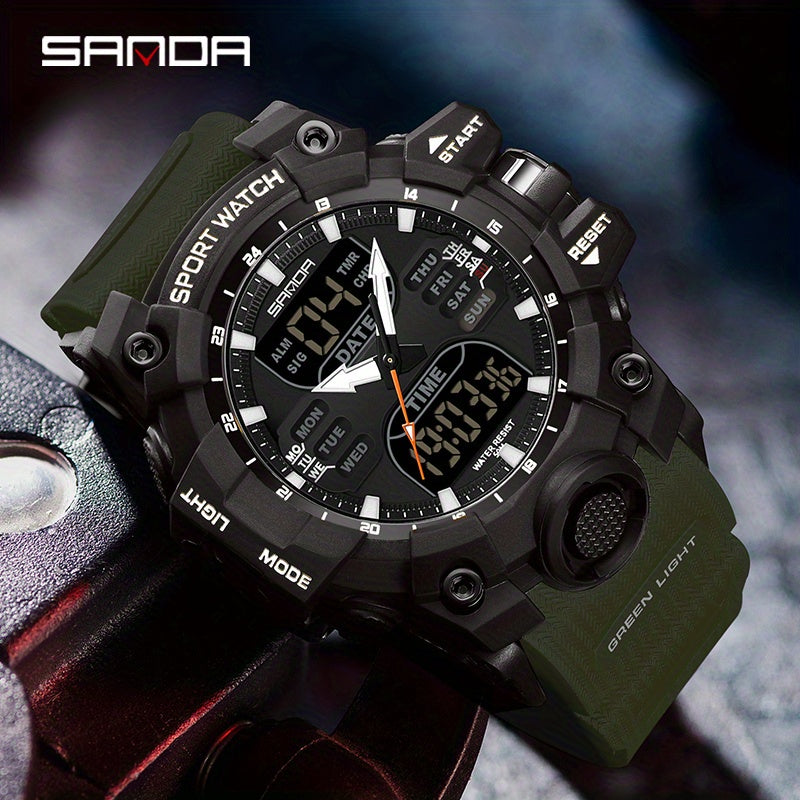 SANDA Fashion Men's Waterproof Multi Functional Watch